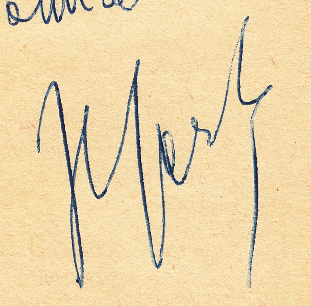 Sartre's autograph