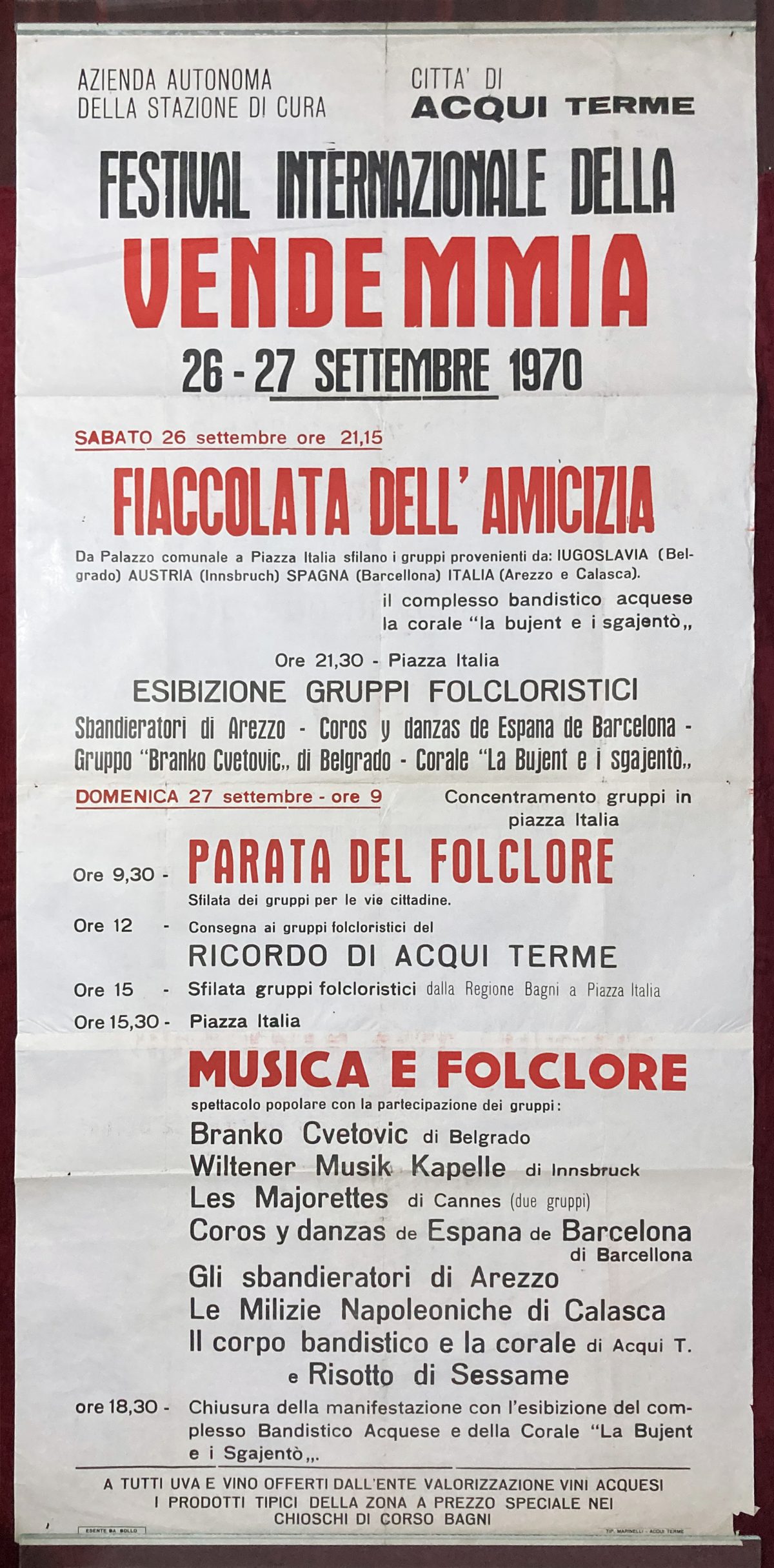 Festa della Vendemmia poster