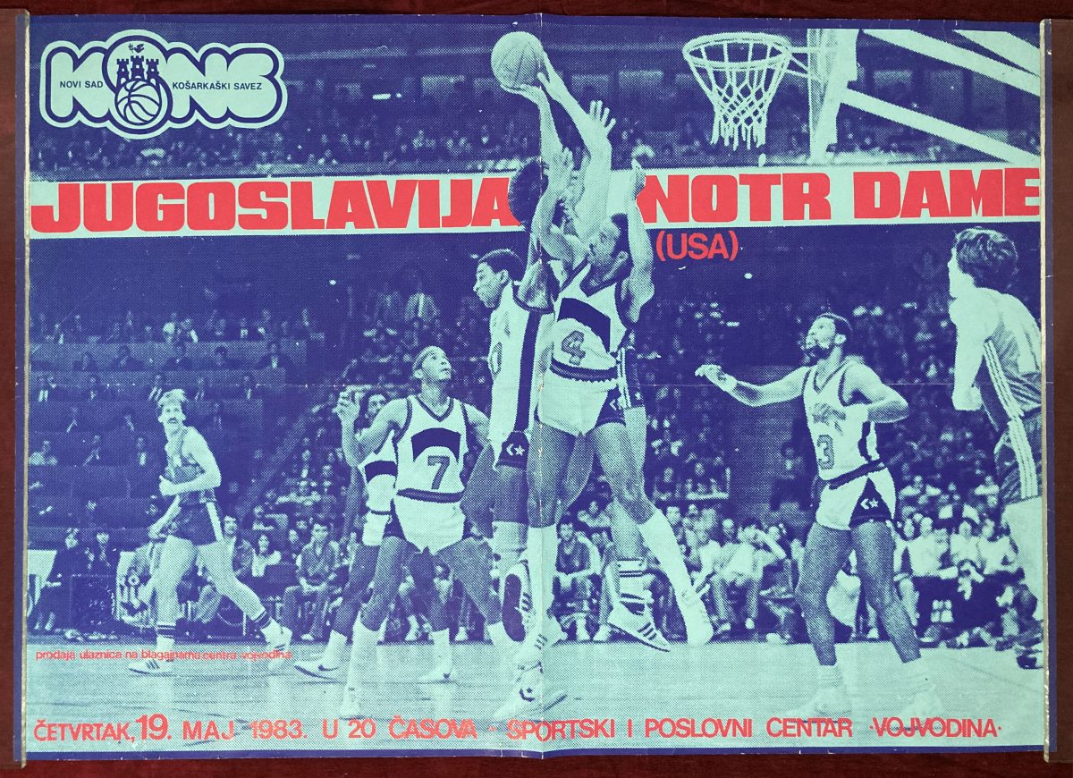 vintage poster basketball match