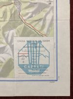 Carpathian Mountains Map Bucegi Romania Geographic Vintage - Image 4