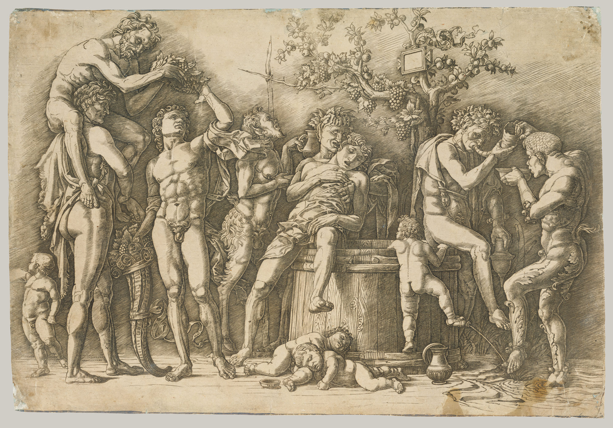 The definition of renaissance engraving, Bacchanal festival from 1473. 