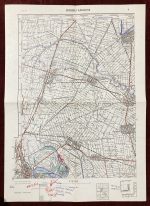 1954 Original Military Topographic Map Sremski Karlovci Srem Curug Tisa Serbia