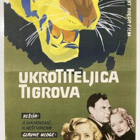 Vintage poster for the Sopiet movie Ukrotitelnitsa Tigrov