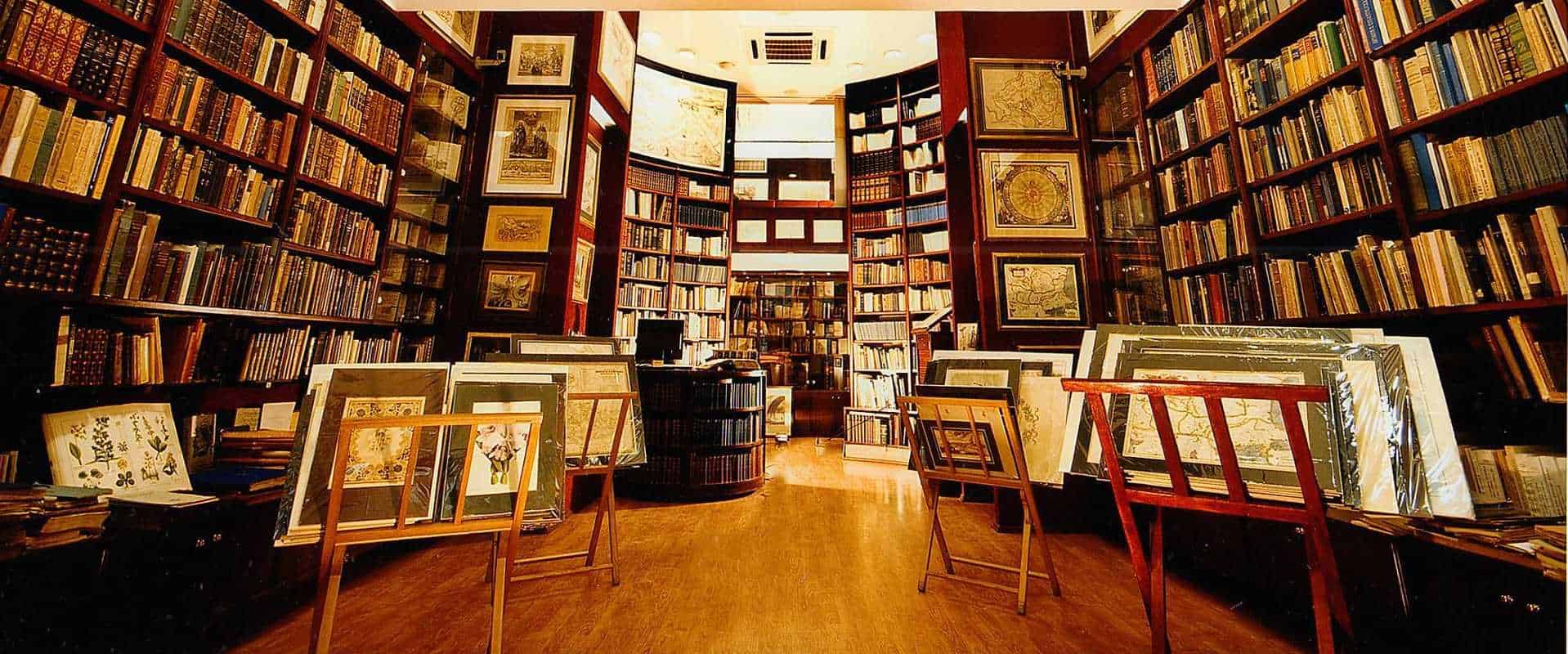 You can find various books and antiques at our store.