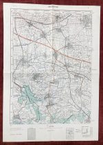 1951 Original Military Topographic Map Obrenovac Plan Belgrade Serbia Yugoslavia