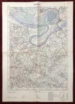 1952 Original Military Topographic Map Obrenovac Sava Serbia Yugoslavia