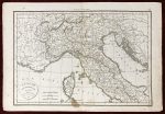 Original Antique Map Italie Septentrionale divisée en ses différens États