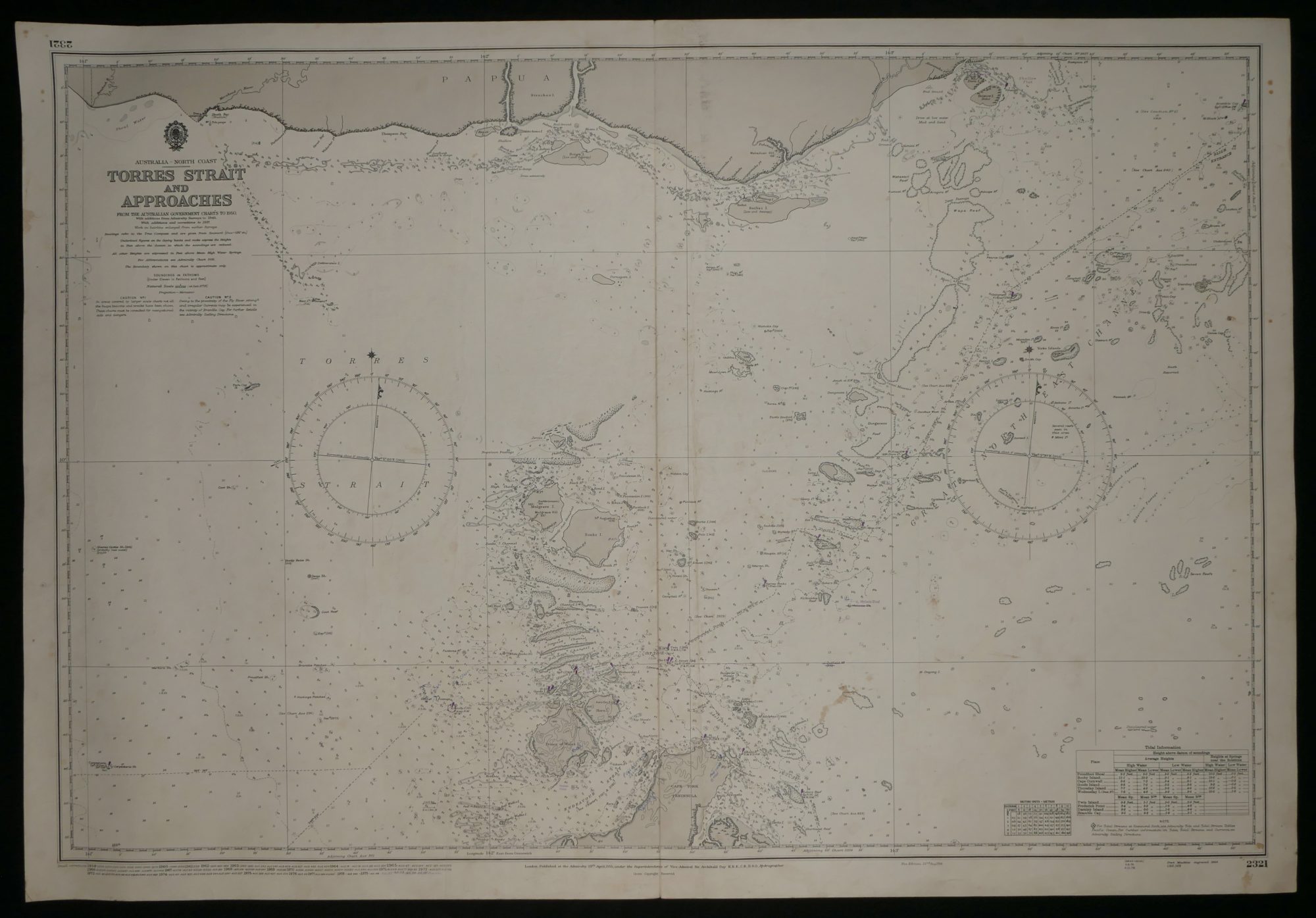 Nautical Chart Torres Strait and Approaches Australia Pacific Admiralty ...