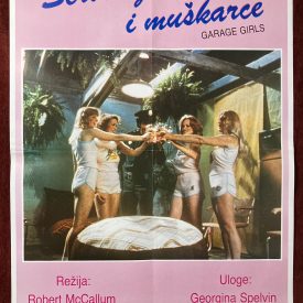 Vintage poster for the movie Garage Girls. Yugoslavian edition.