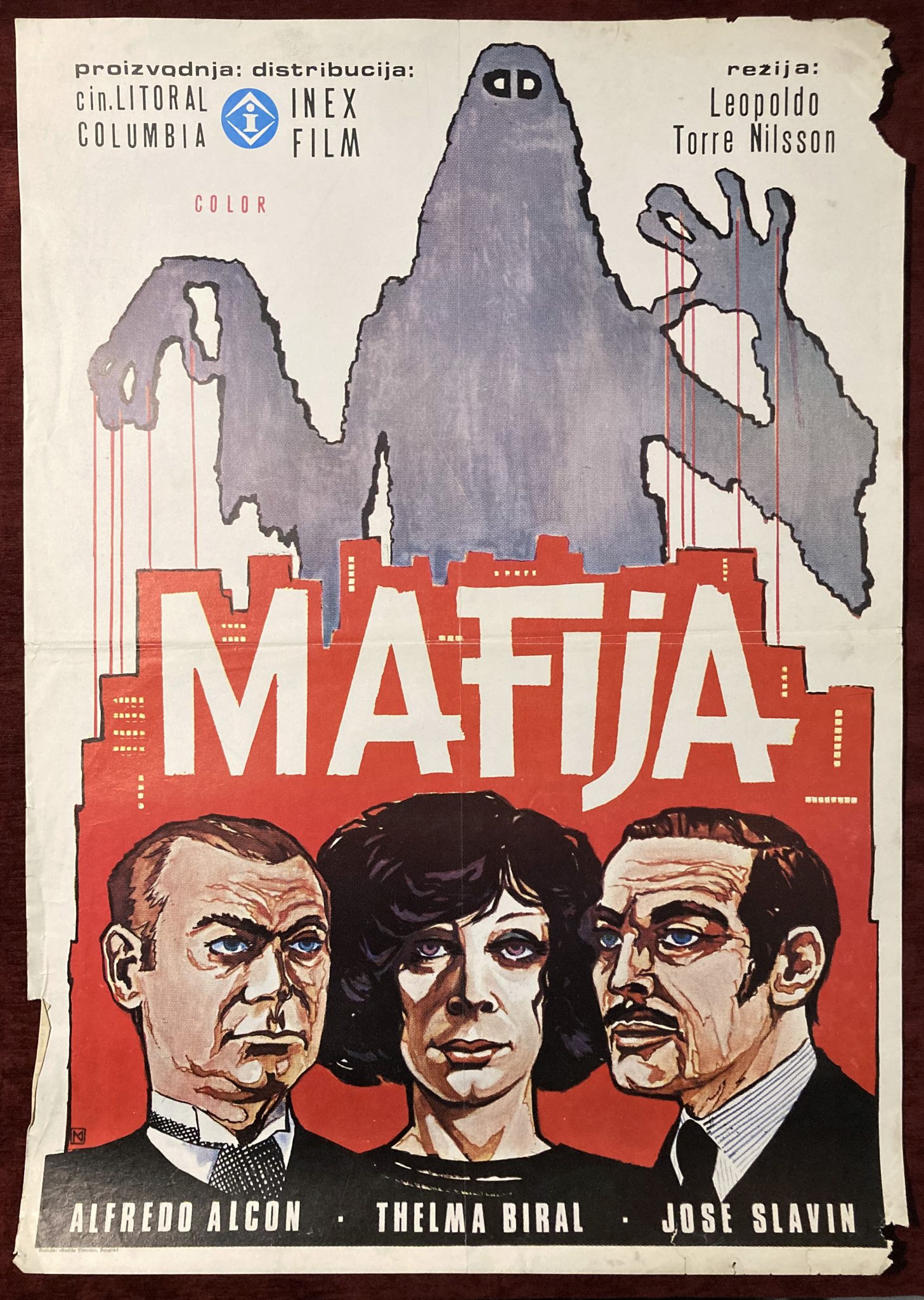 Original Movie Poster La Maffia 1972 Leopoldo Torre Nilsson Alfredo Alcon