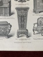 Baroque Furniture Antique Print Decorative Art Rococo 1924 - Image 6