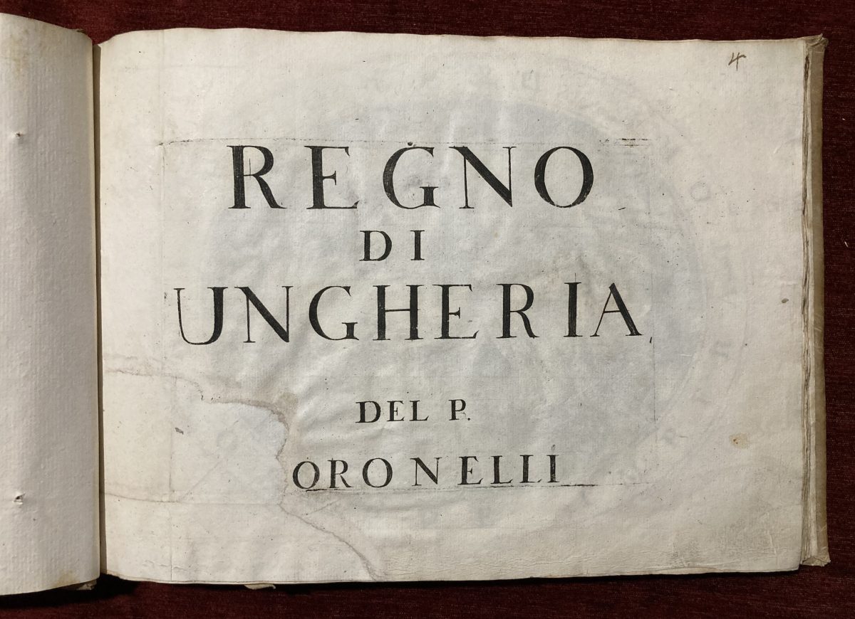 Regno di Ungheria title page, by Vincenzo Coronelli.