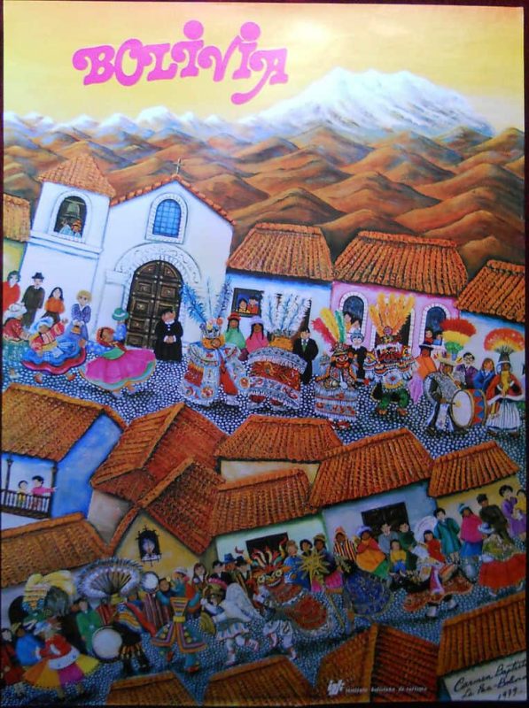 Vintage travel poster Bolivia