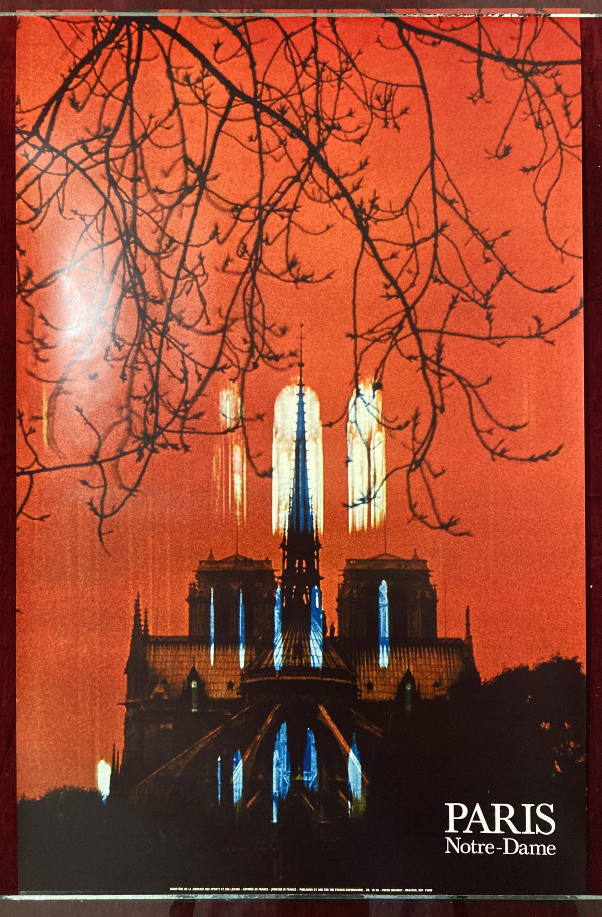 Poster of Notre Dame cathedral in Paris