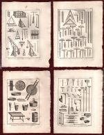 Antique prints of masonry tools