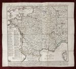 Antique Map of France Division into Departments