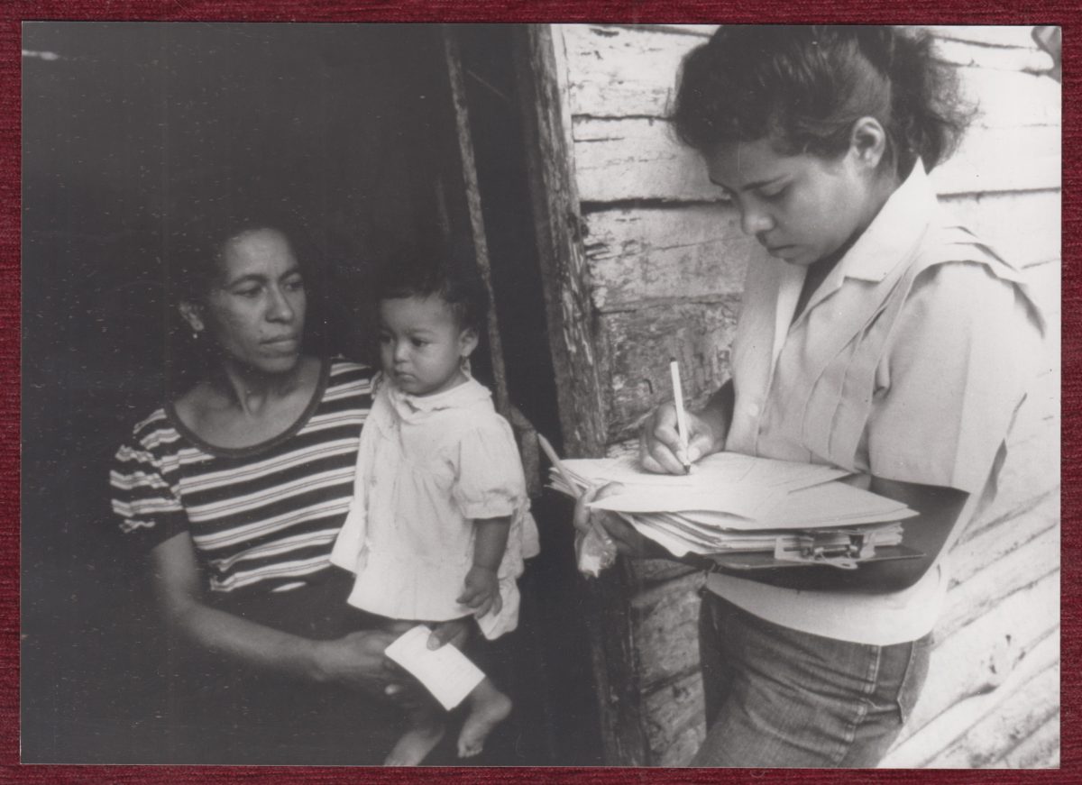 AMRO health worker during a house visit