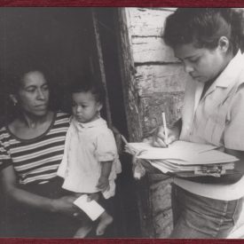 AMRO health worker during a house visit