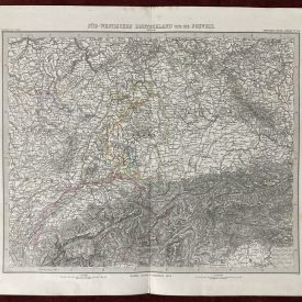 Antique Map of Germany and Switzerland