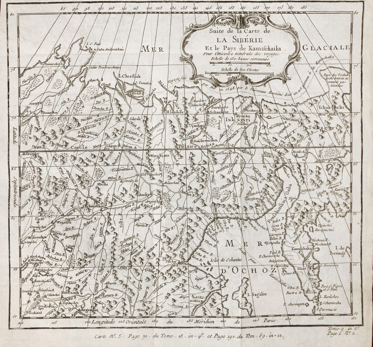 Antique map of Siberia