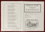 The cover of the booklet with two poems by Monk Gibbon and Brian Guinness