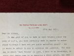 Letter to Monk Gibbon George Chambers Signed - Image 2