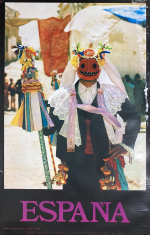 Travel poster showing the Corpus Christi festival in Toledo, Spain