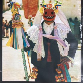 Travel poster showing the Corpus Christi festival in Toledo, Spain