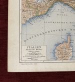 Antique Maps Italy Northern and Southern Italien Meyers Lexikon - Image 6