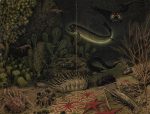Antique Chromolithograph Deep-Sea Creatures Tiefseefauna Meyers Lexikon 1906