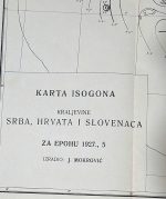 Map Kingdom of Yugoslavia Isogonic Chart Mokrovic 1927 - Image 2
