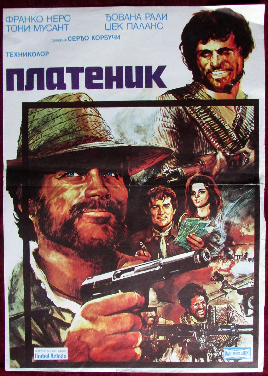 1968 Original Movie Poster Il Mercenario Mercenary Sergio Corbucci ...