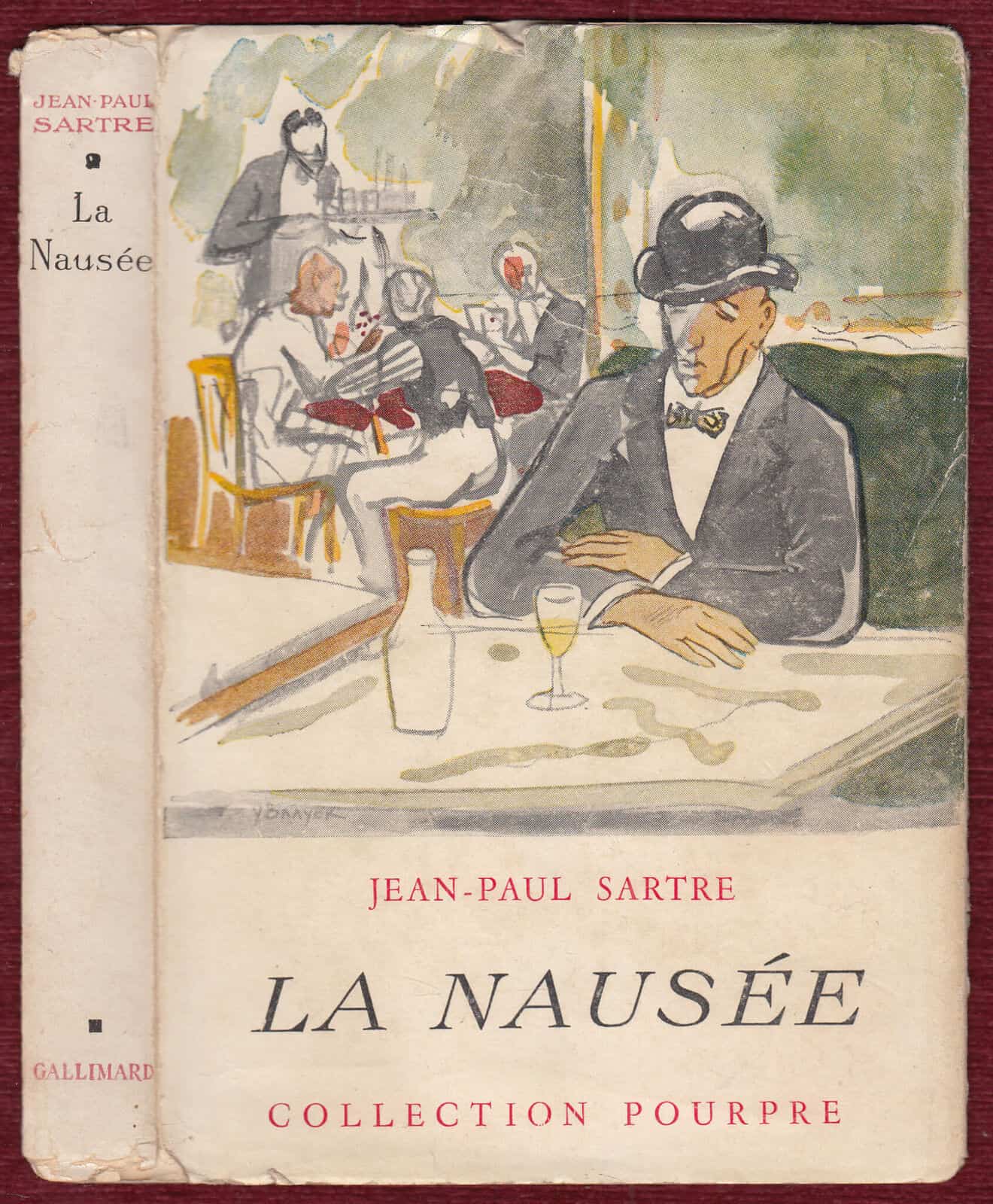 La Nausee Sartre Signed Copy Novel 1950 Nausea