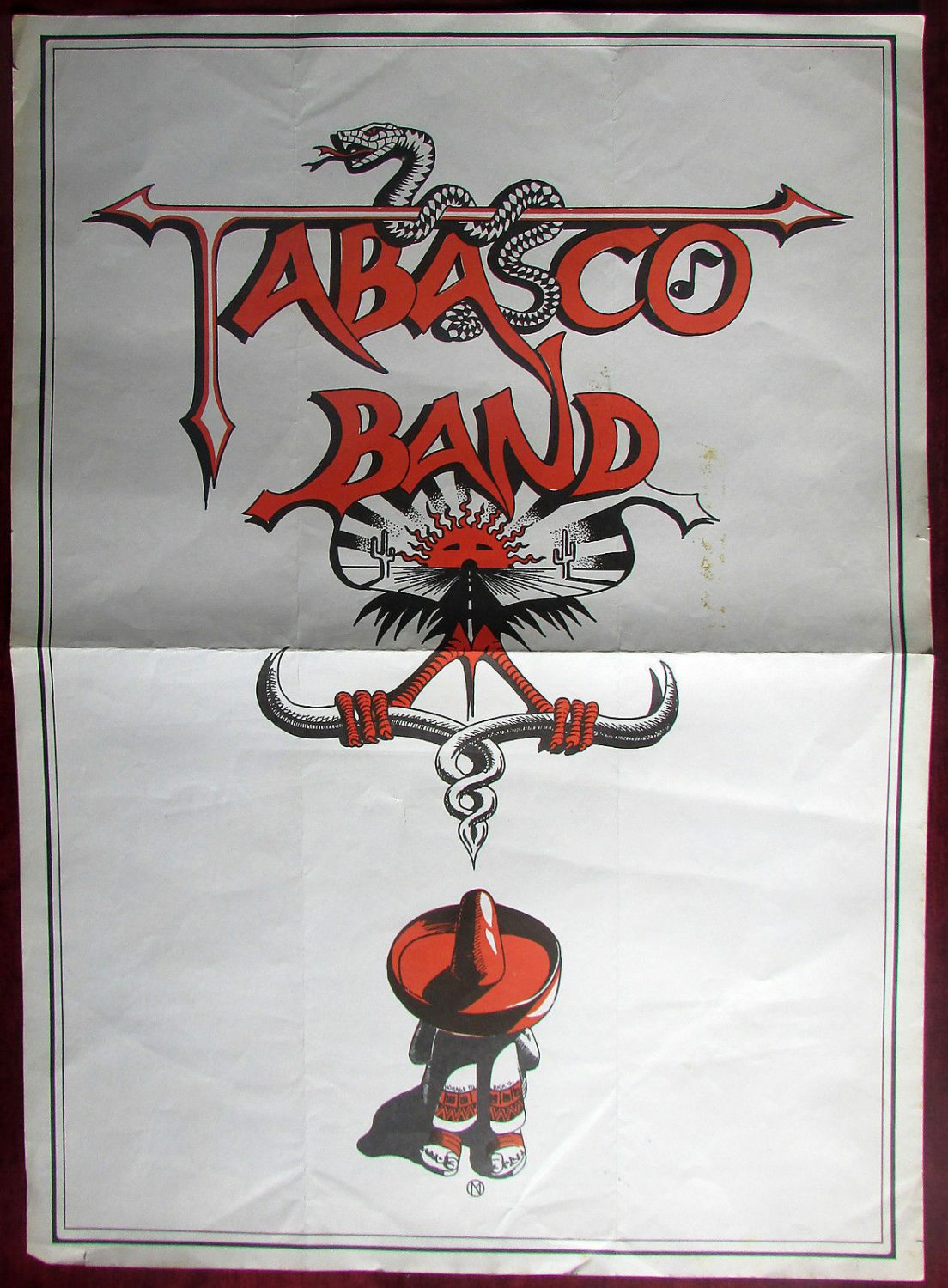 Original Promotional Poster Tabasco Band Music Rock n Roll Russia