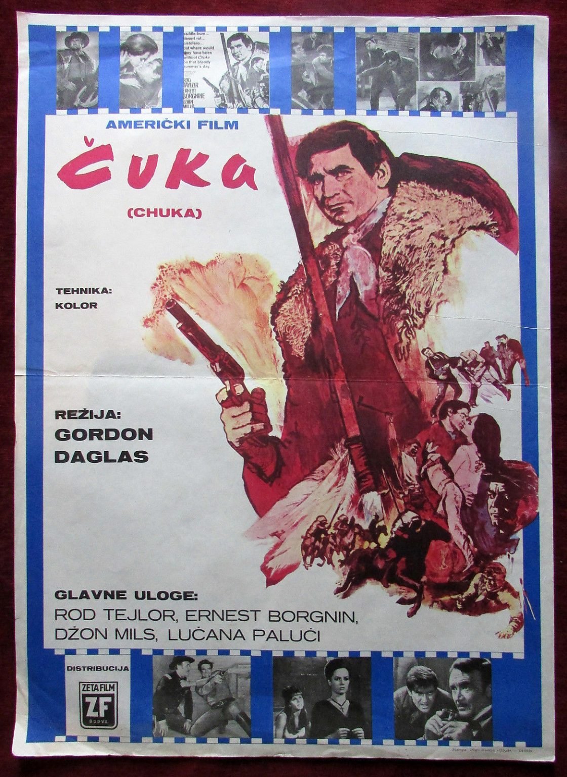 1967 Original Movie Poster Chuka Rod Taylor Ernest Borgnine Gordon ...