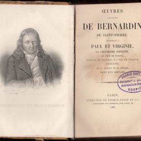 Title page of selected works of Bernardin de Saint Pierre