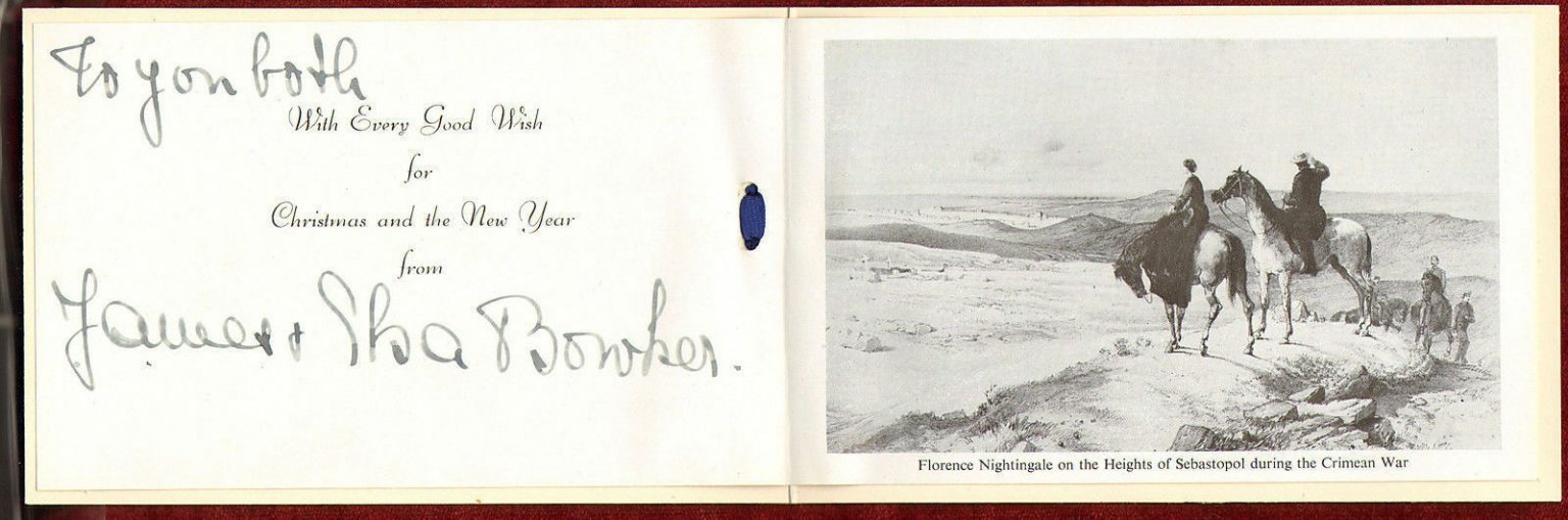 1950s Original Signed Greeting Card Sir James Bowker British Ambassador ...