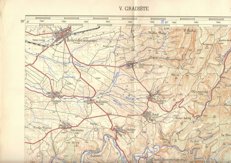 1955 Original Military Topographic Map Veliko Gradiste Serbia ...