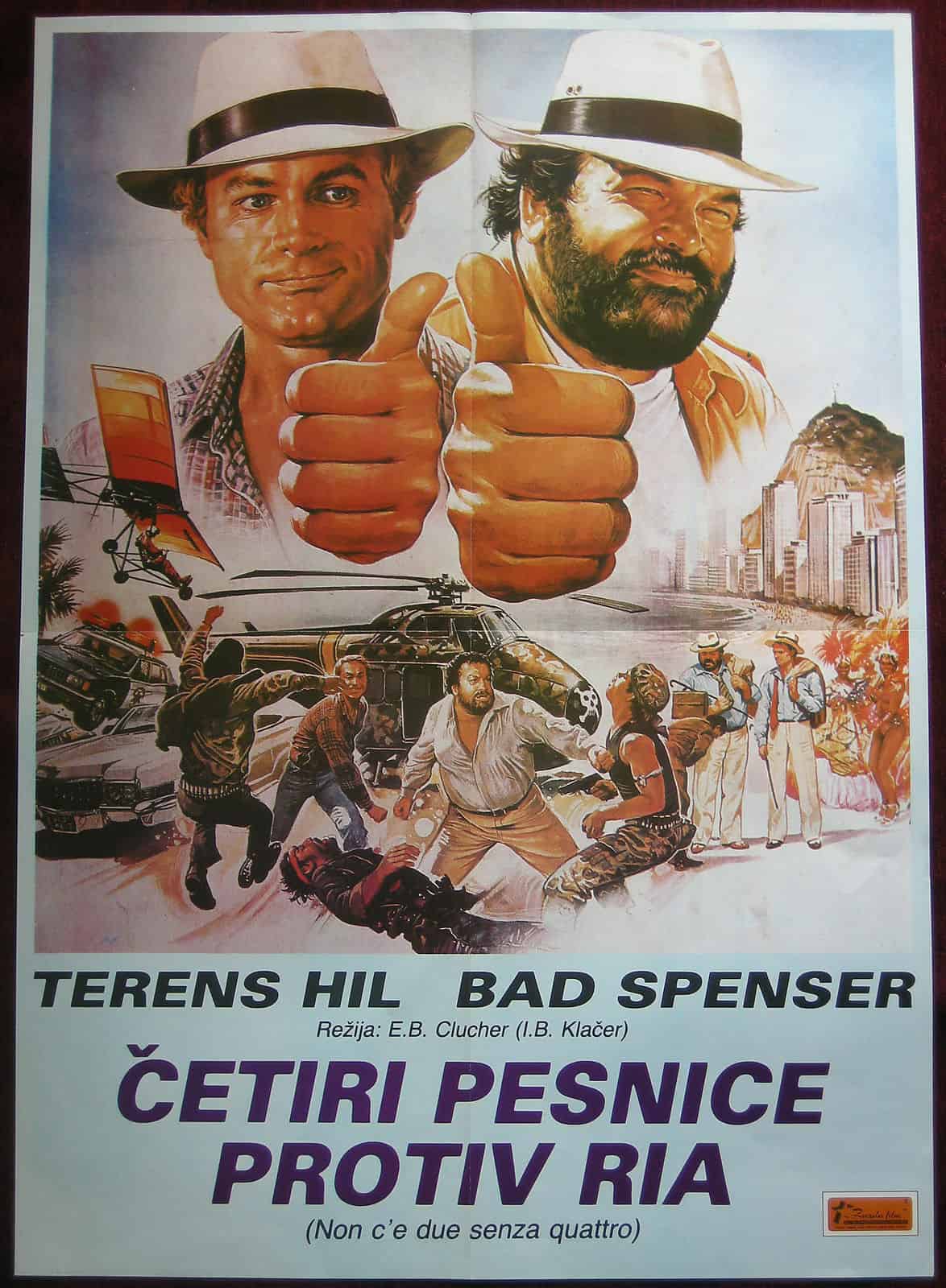 1984 Original Movie Poster Double Trouble Enzo Barboni Bud Spencer