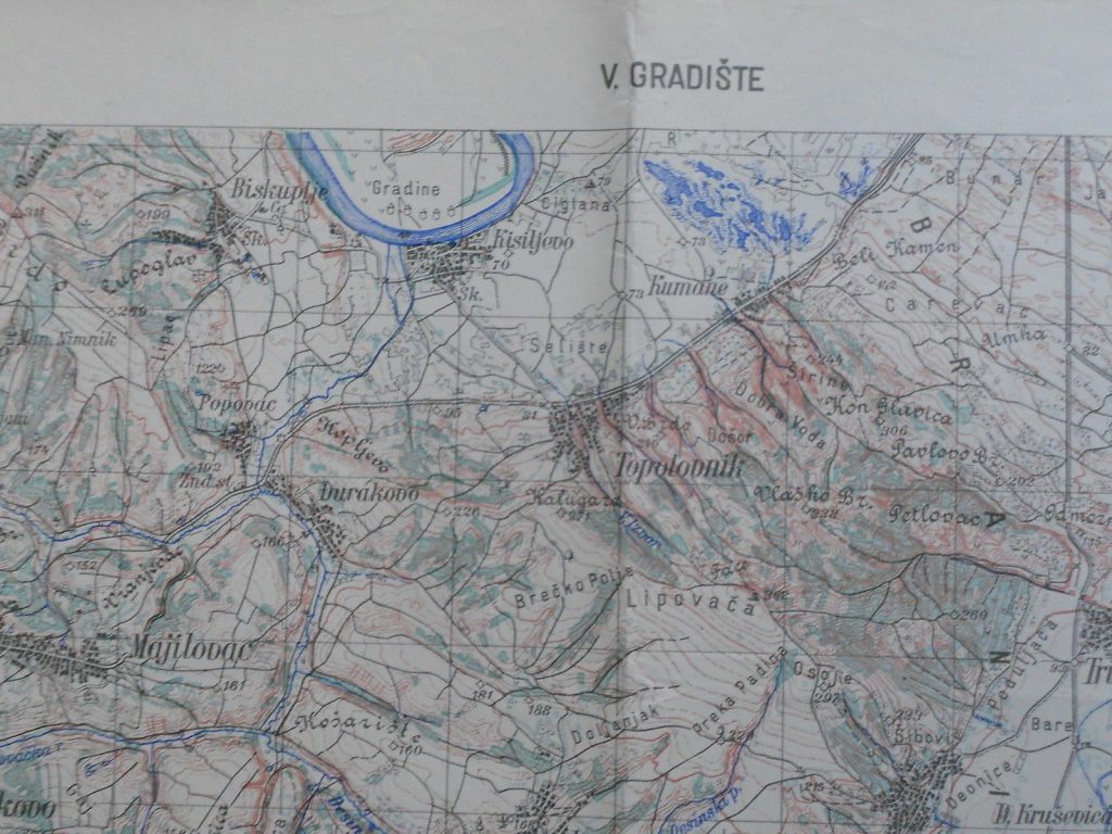 1951 Original Military Topographic Map Veliko Gradište Serbia