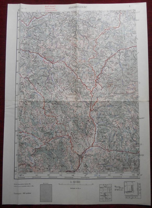 Topographic map Rudnik