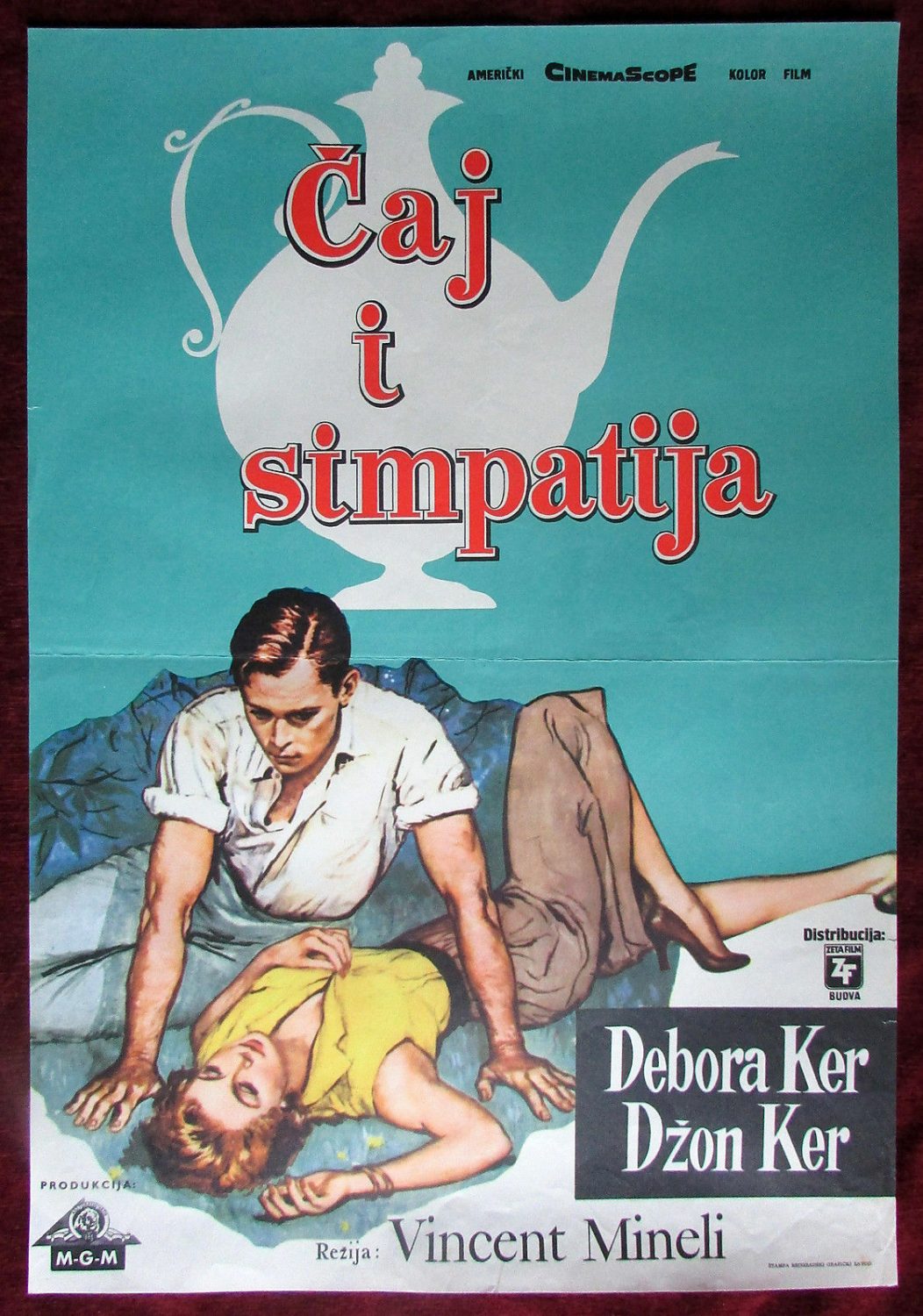 1956 Original Movie Poster Tea and Sympathy Deborah Kerr John Vincente