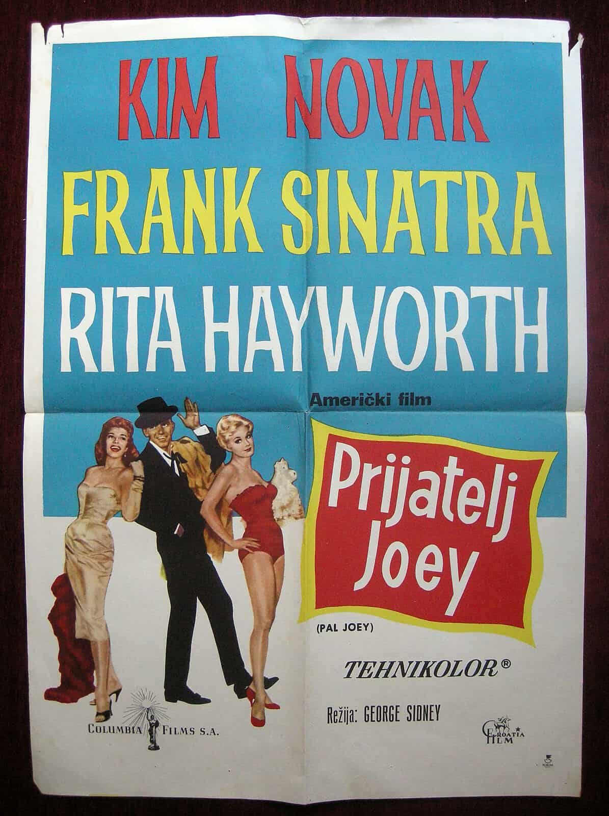 1957 Original Movie Poster Pal Joey Frank Sinatra Sidney Hayworth Musical Novak Sigedon