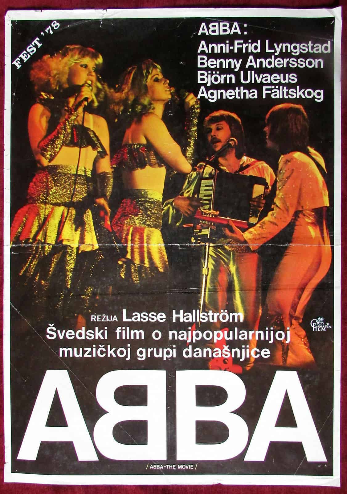 1978 Original Movie Poster ABBA The Movie Fest 78 Unique Hallström