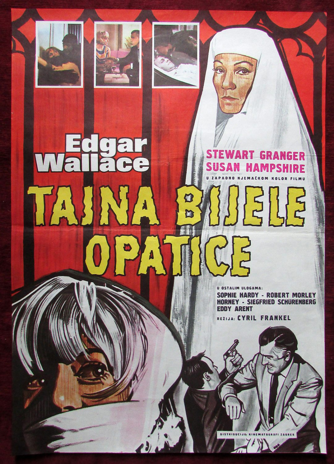 1966 Original Movie Poster The Trygon Factor Edgar Wallace Stewart ...