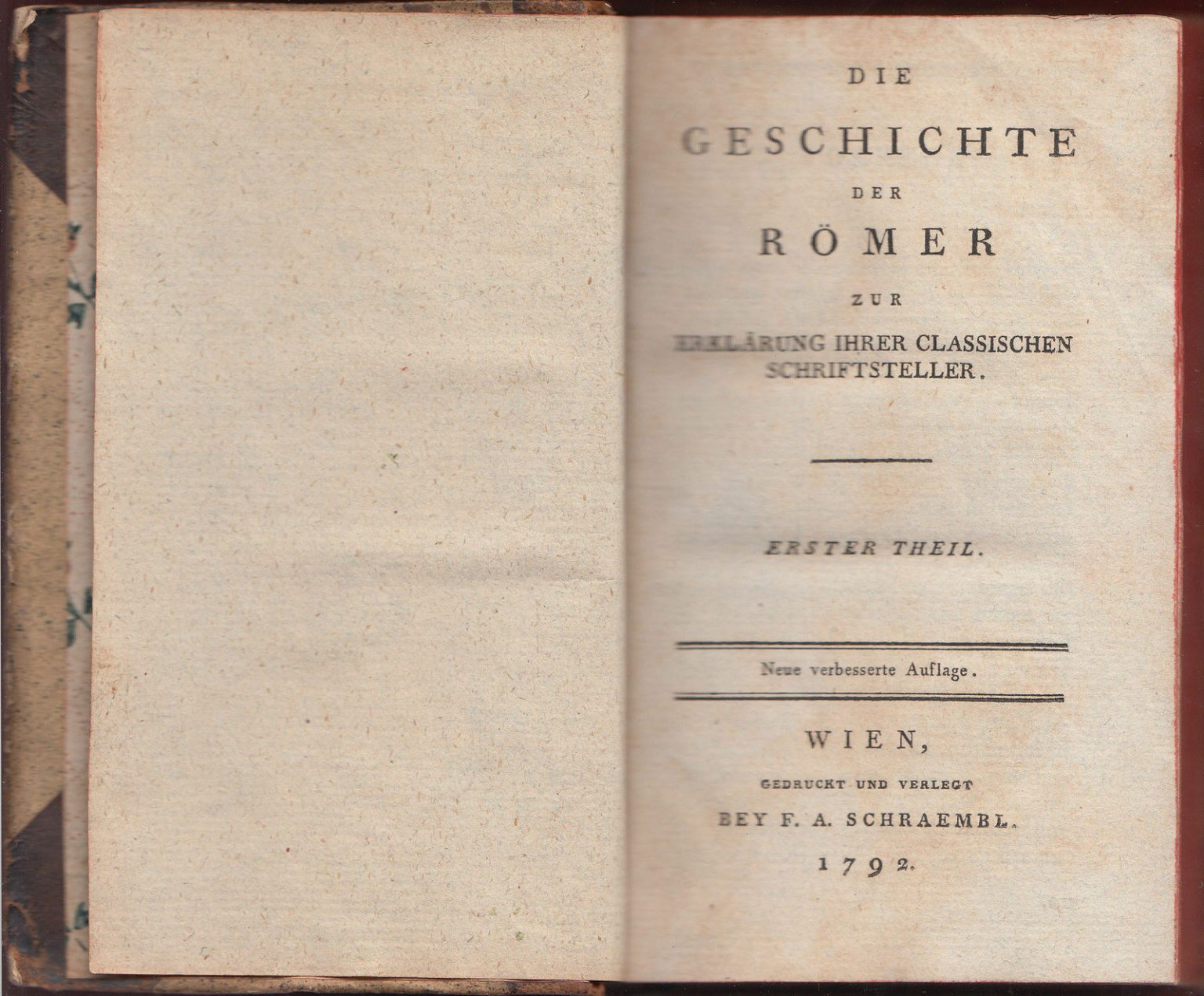 1792 Die Geschichte der Römer History Ancient Rome Roman Writers German