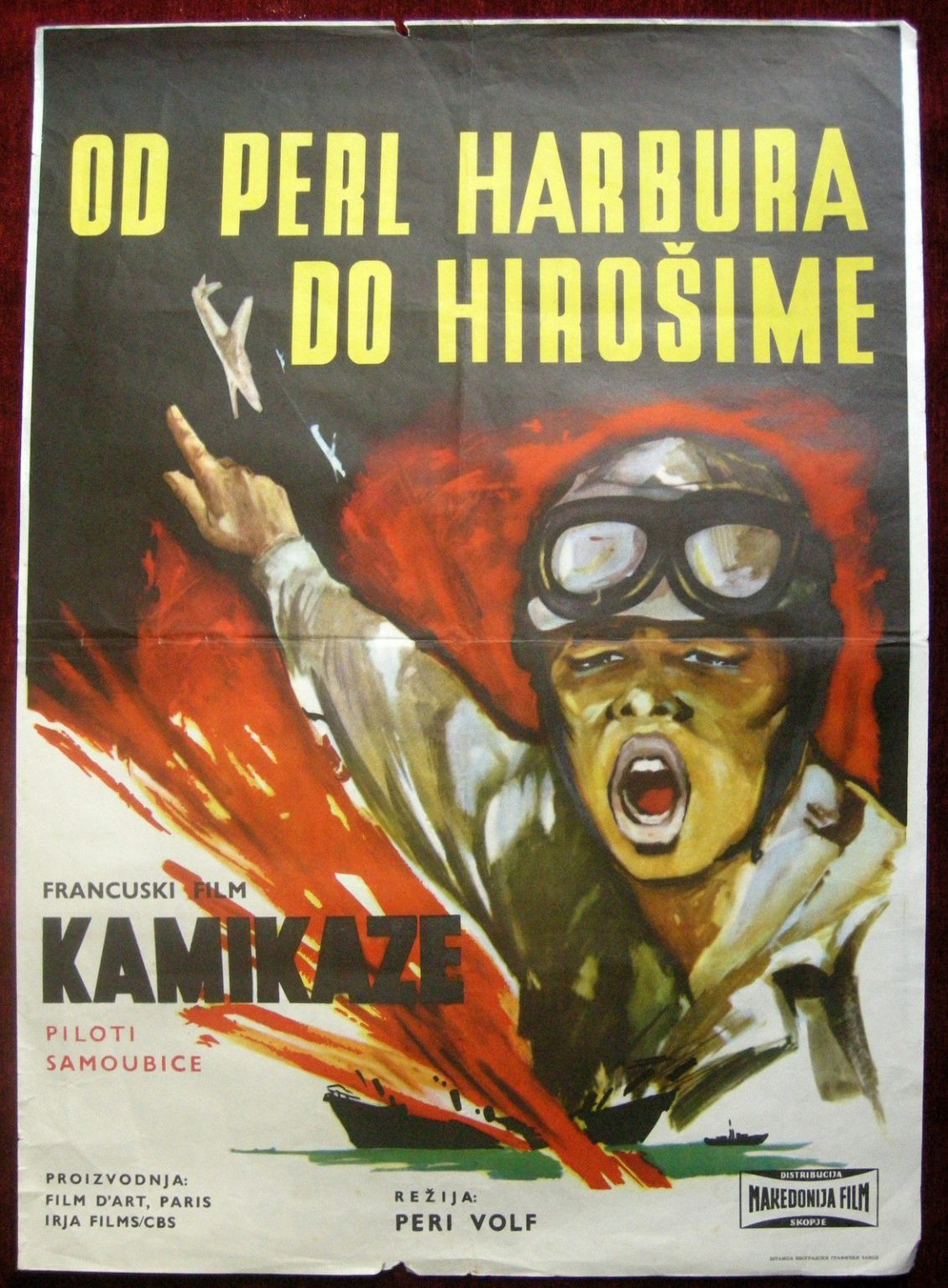 1960 Original Movie Poster Kamikaze Wolff France Documentary WWII ...